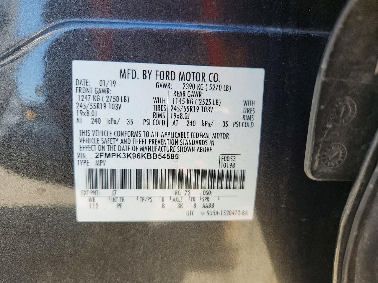 2019 FORD EDGE