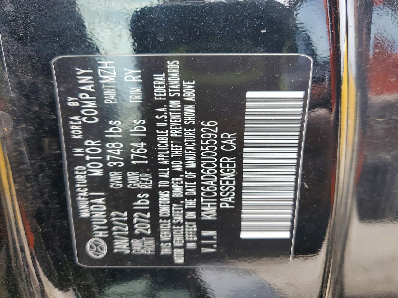 2012 HYUNDAI VELOSTER