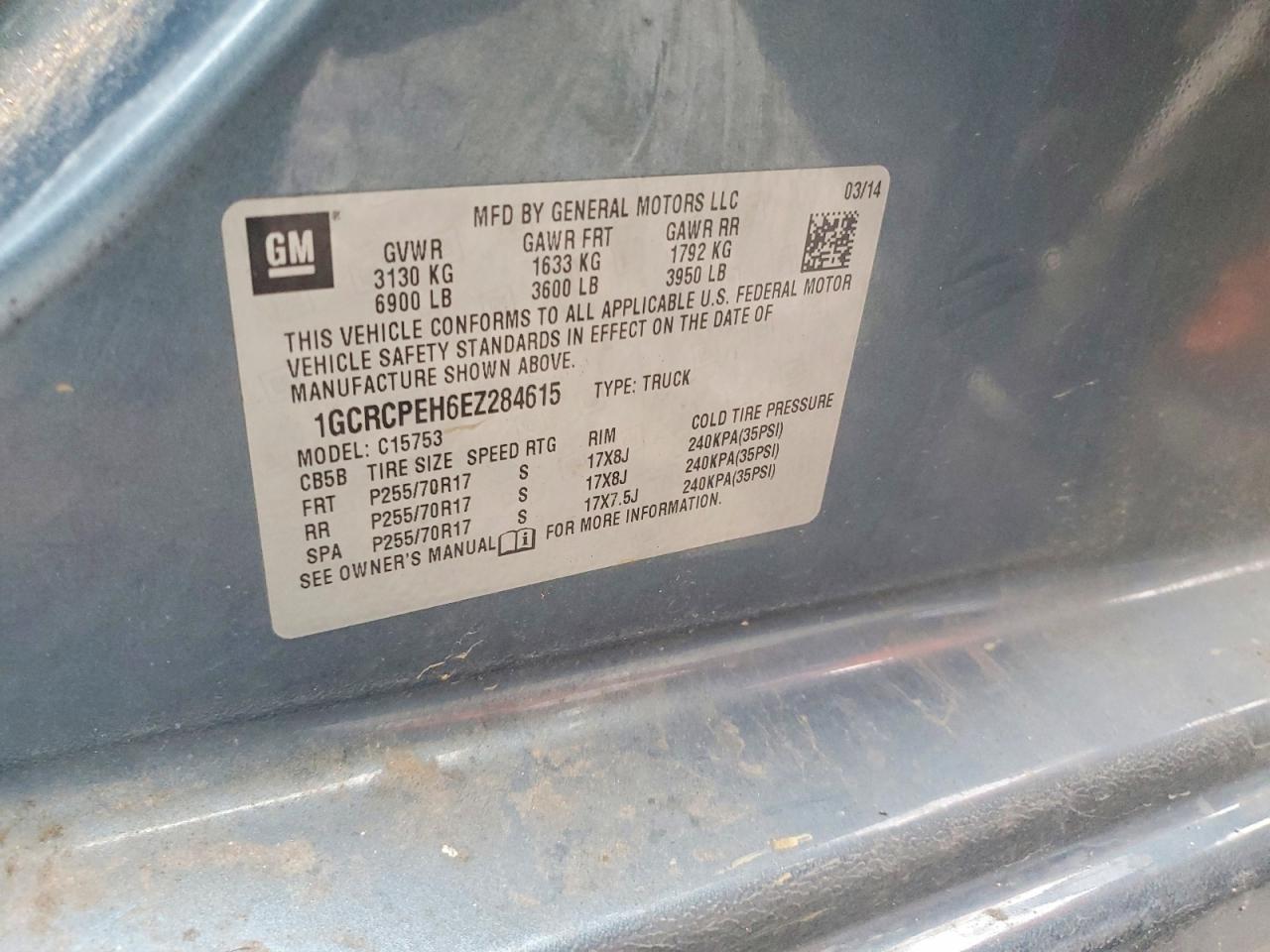 2014 CHEVROLET SILVERADO