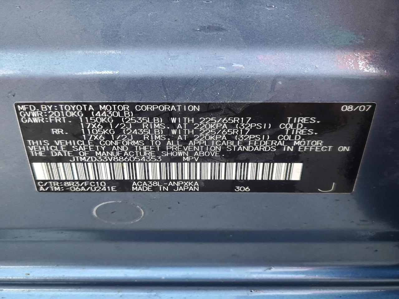 2008 TOYOTA RAV4