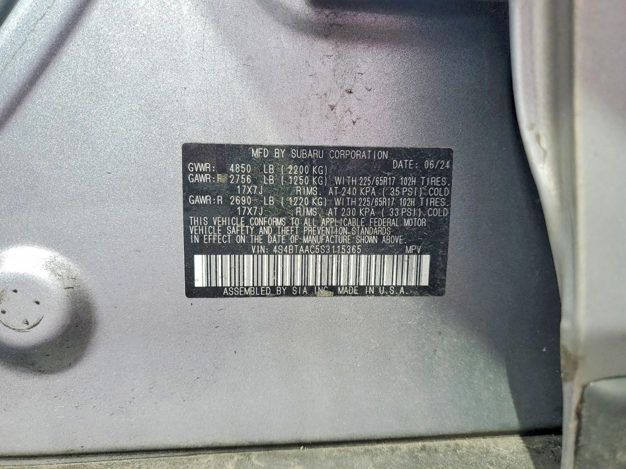 2025 SUBARU LEGACY