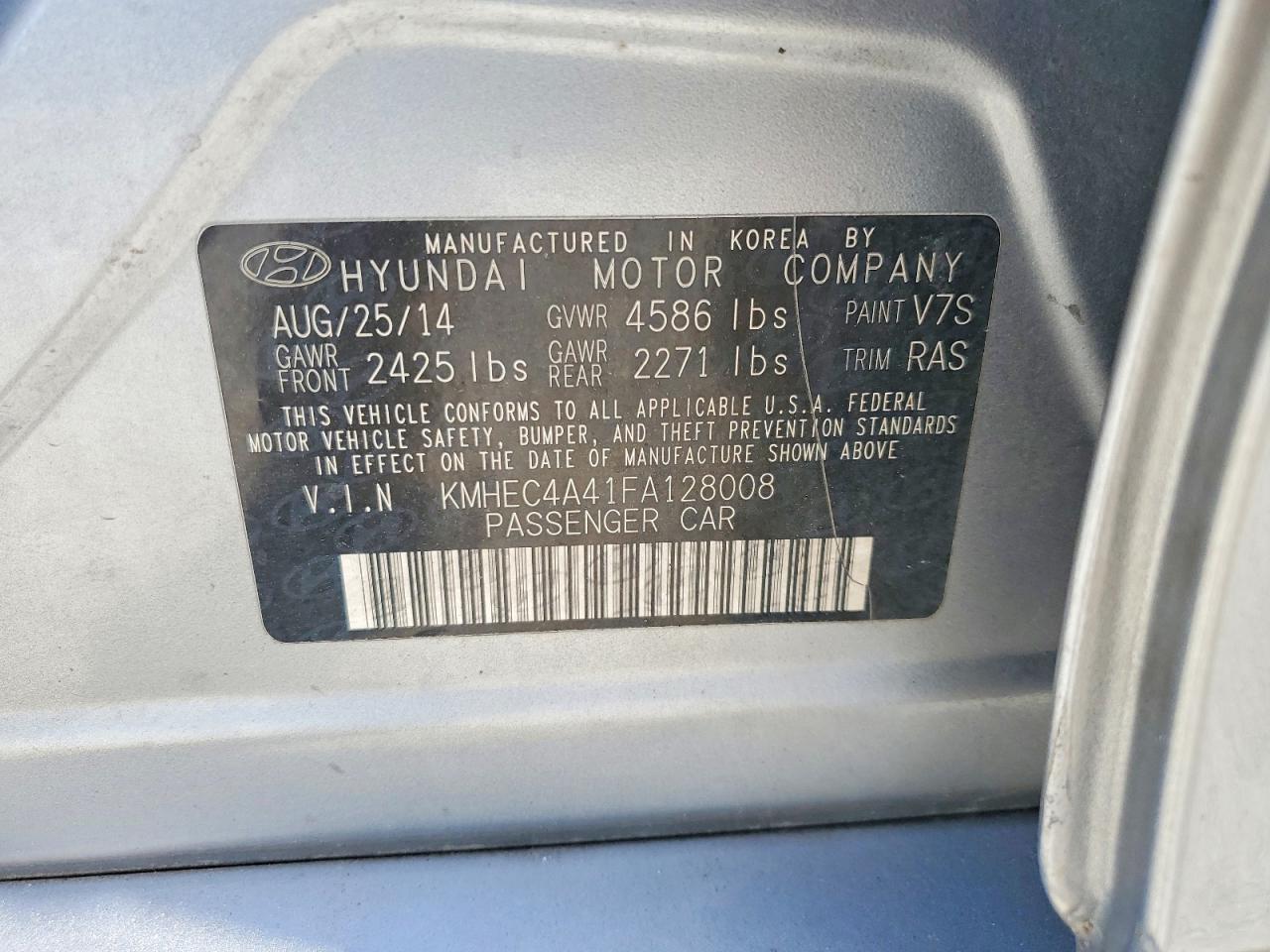 2015 HYUNDAI SONATA