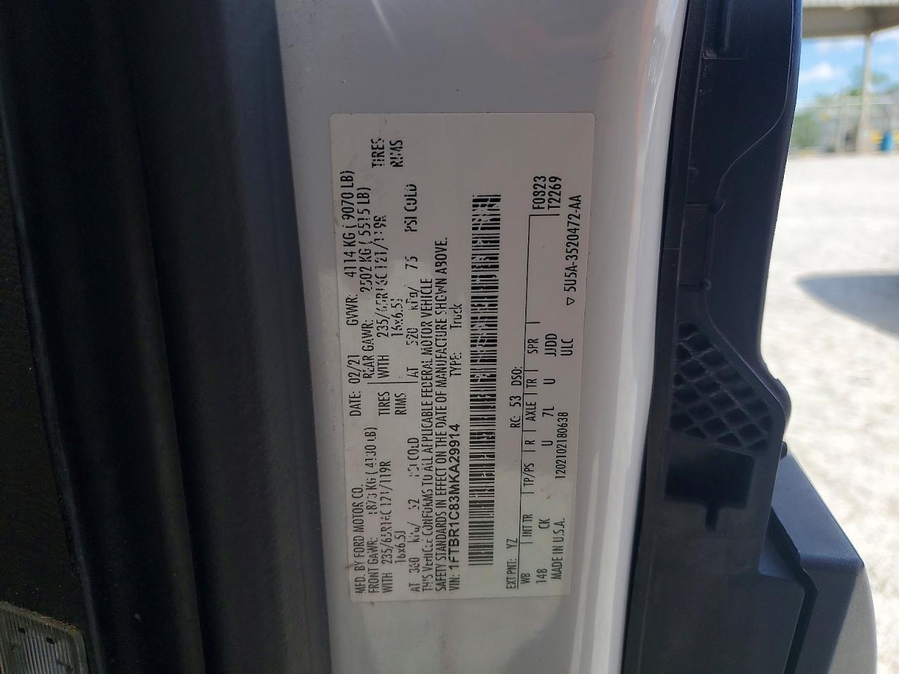 2021 FORD TRANSIT