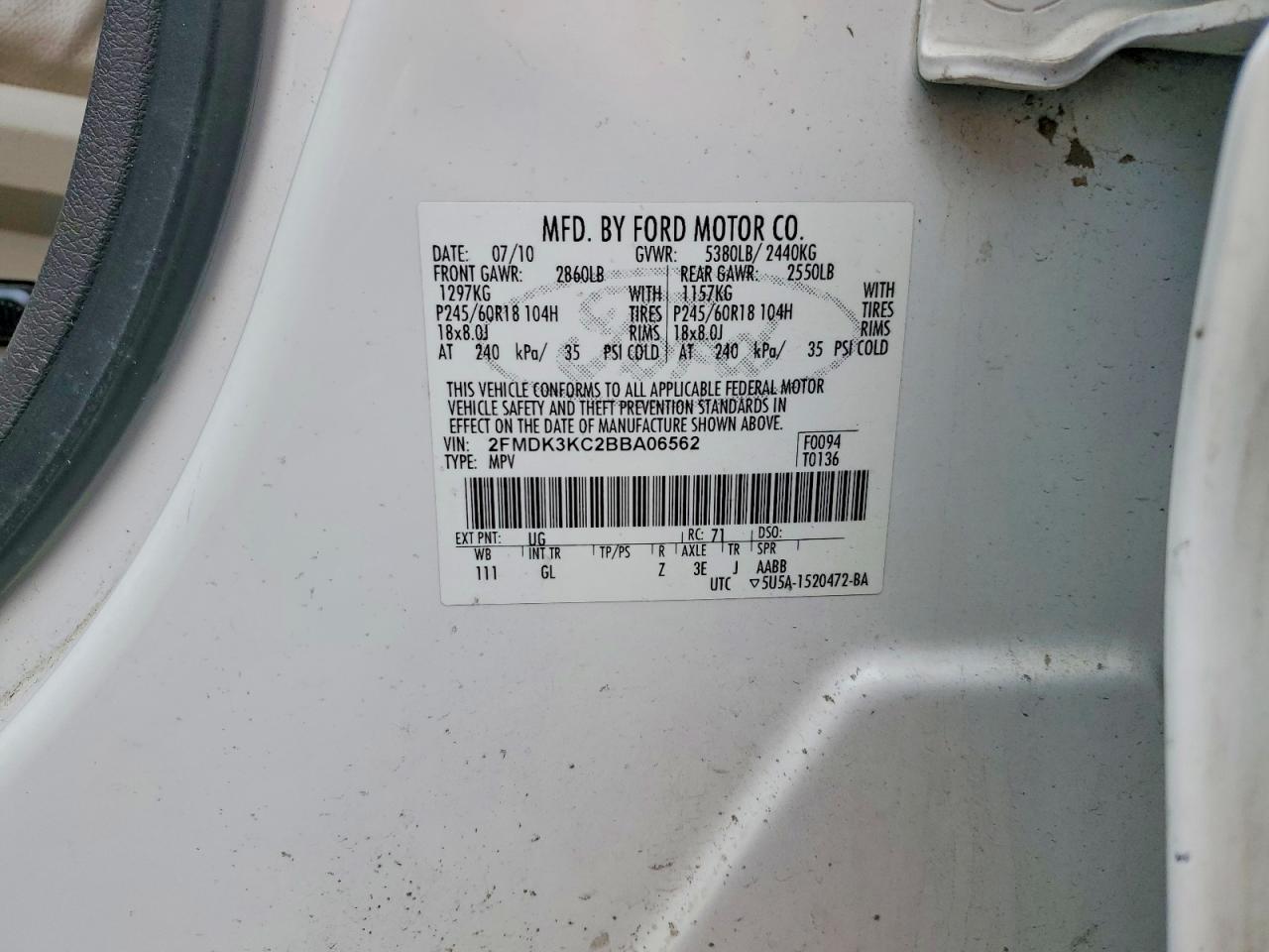2011 FORD EDGE