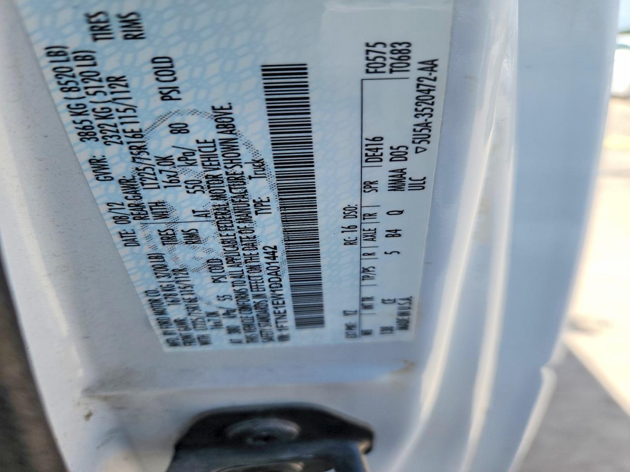 2013 FORD ECONOLINE