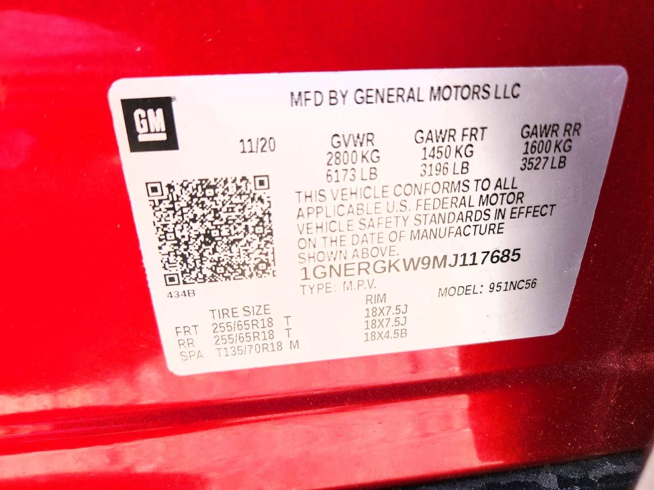 2021 CHEVROLET TRAVERSE