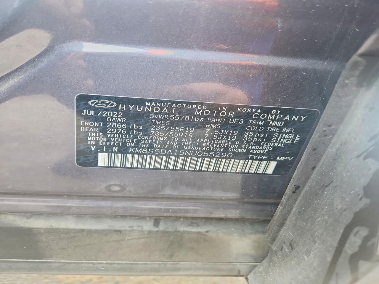 2022 HYUNDAI SANTA FE