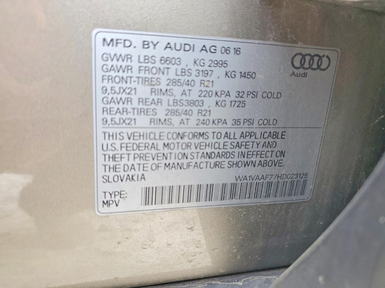 2017 AUDI Q7
