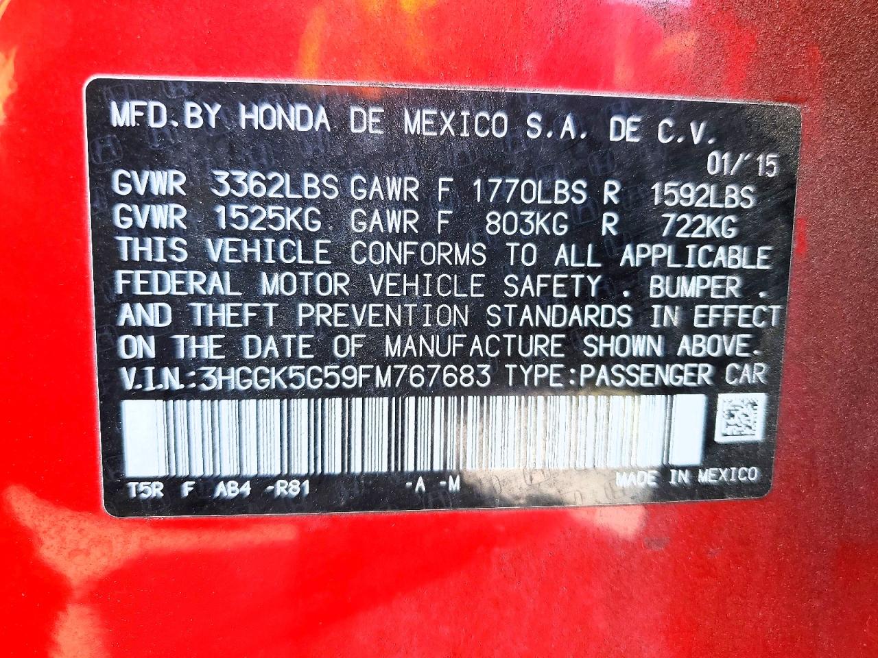 2015 HONDA FIT