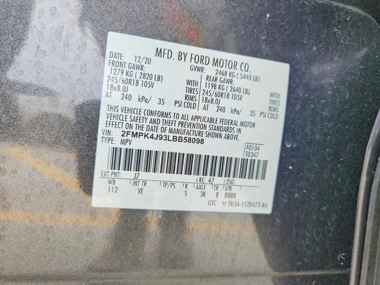 2020 FORD EDGE