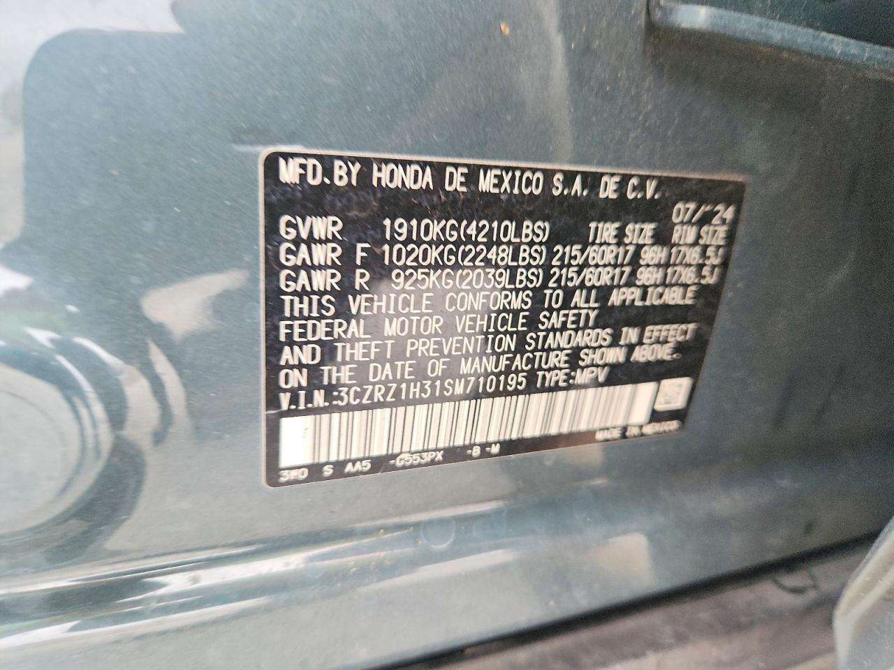 2025 HONDA HR-V