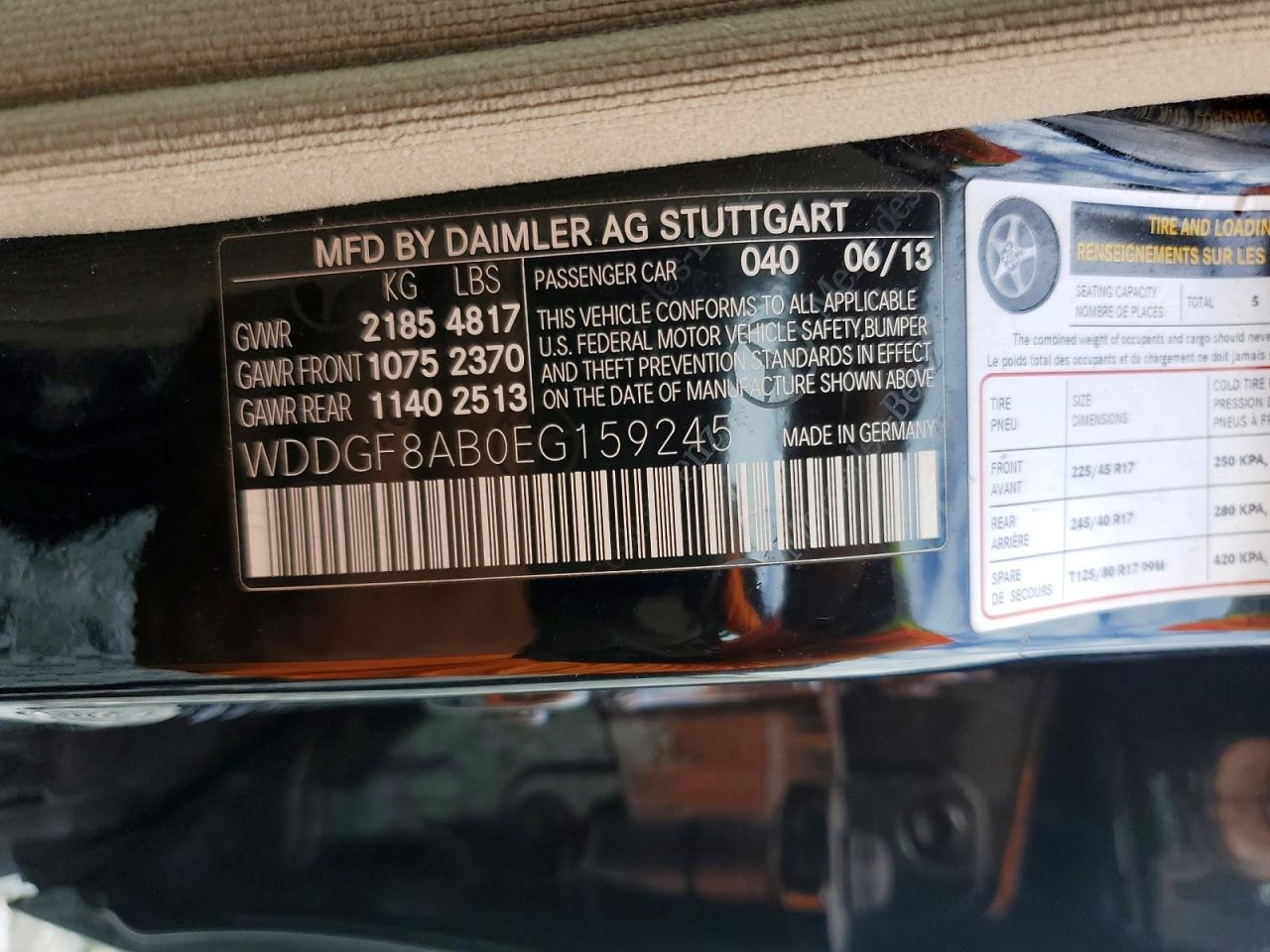 2014 MERCEDES BENZ C-CLASS