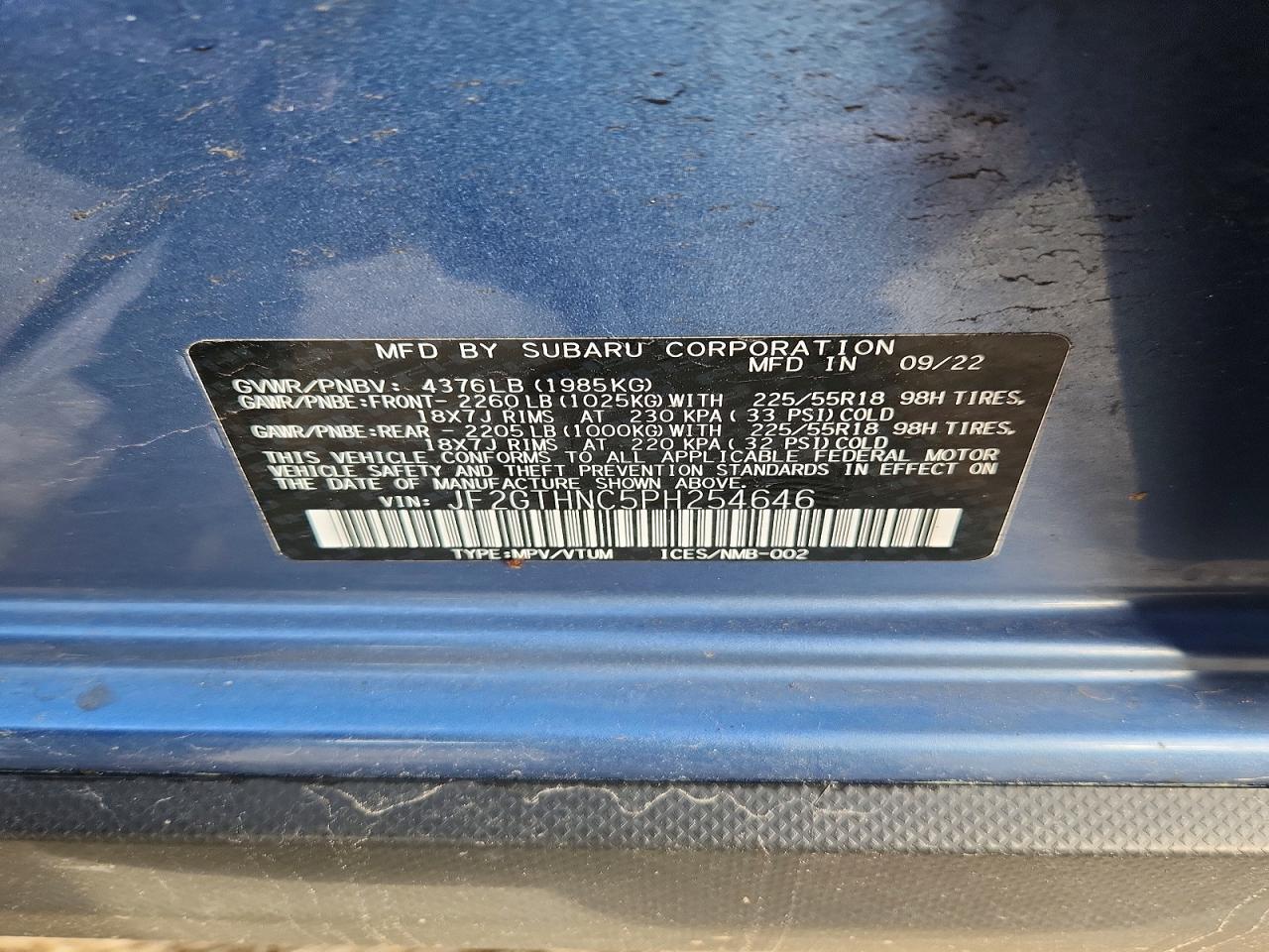 2023 SUBARU CROSSTREK