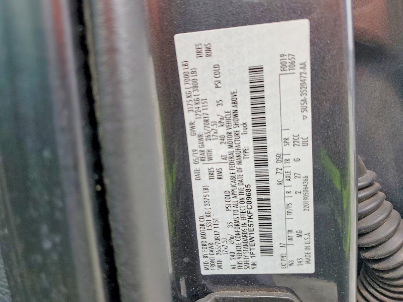 2019 FORD F150