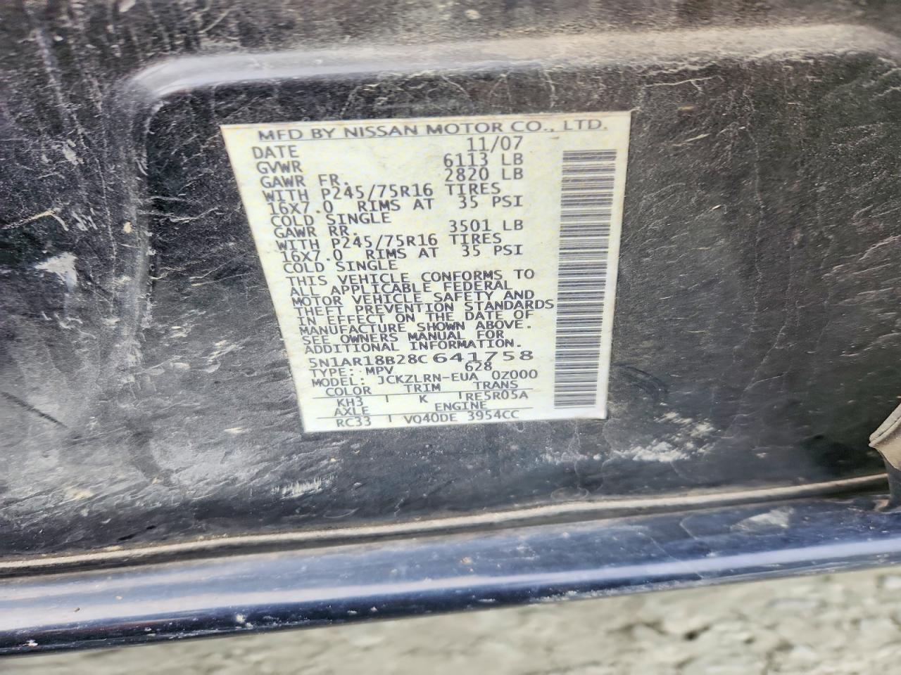 2008 NISSAN PATHFINDER