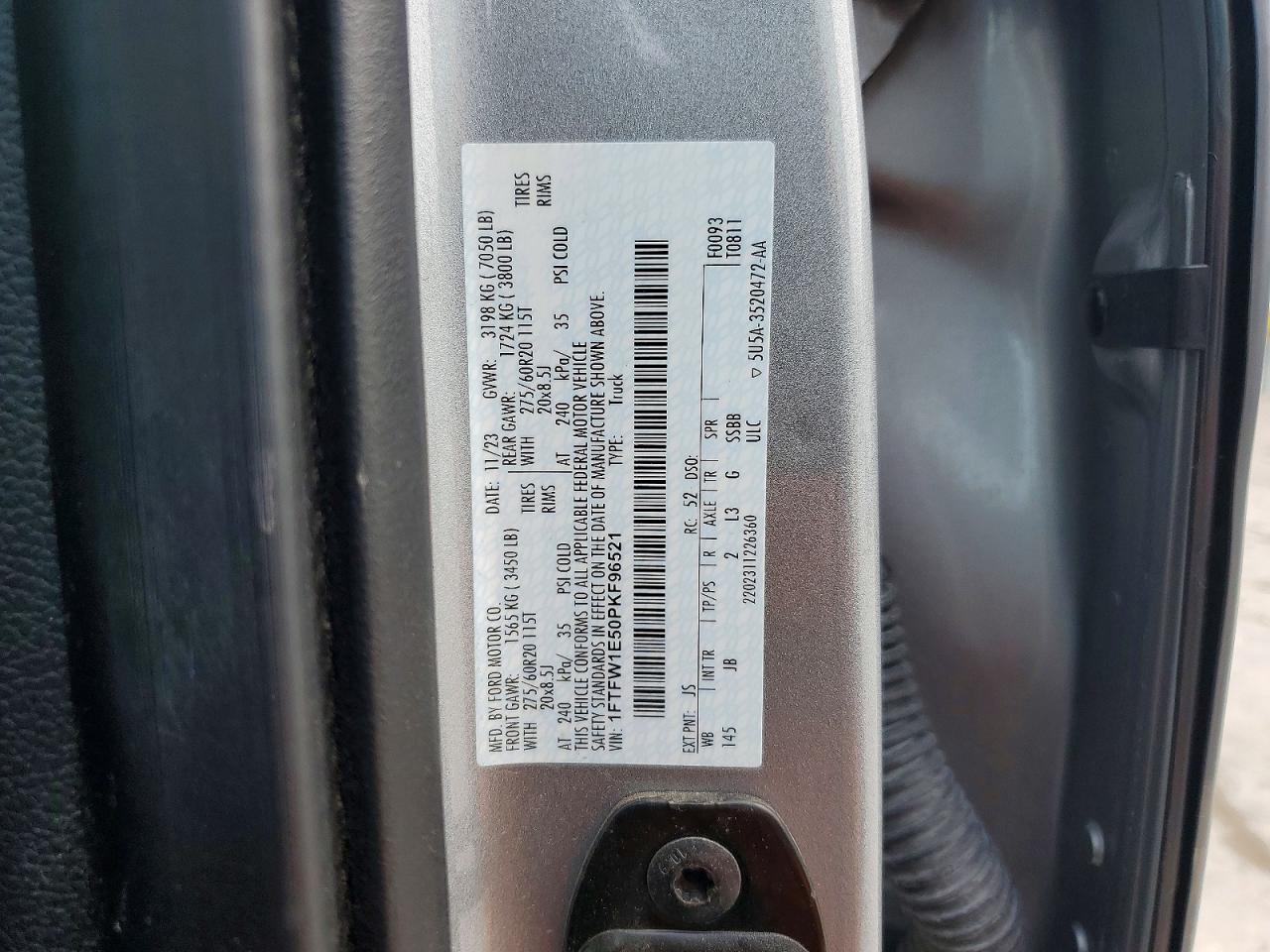 2023 FORD F150