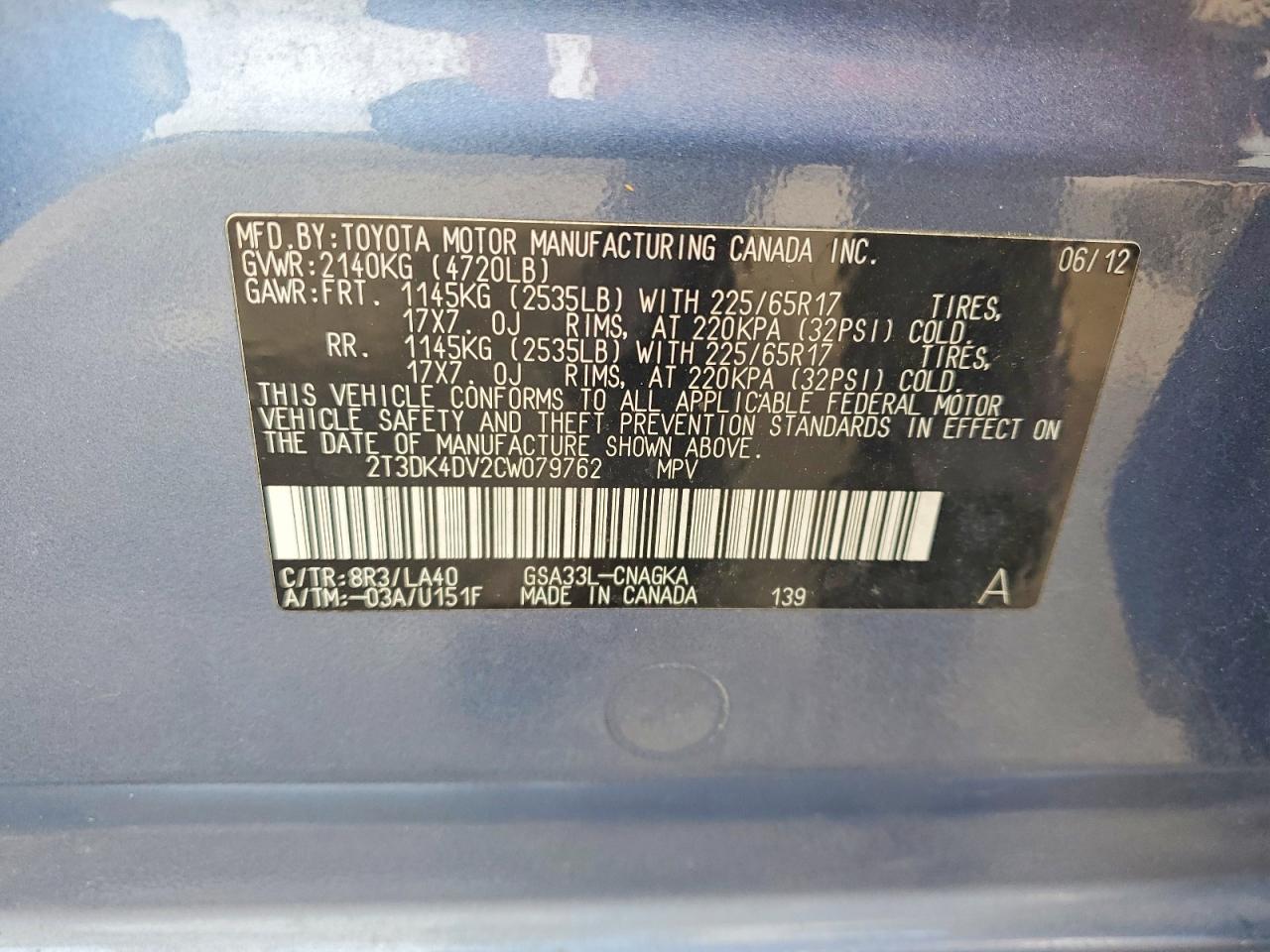 2012 TOYOTA RAV4