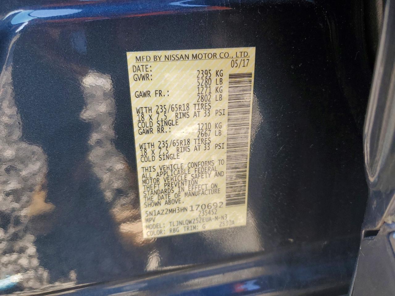 2017 NISSAN MURANO