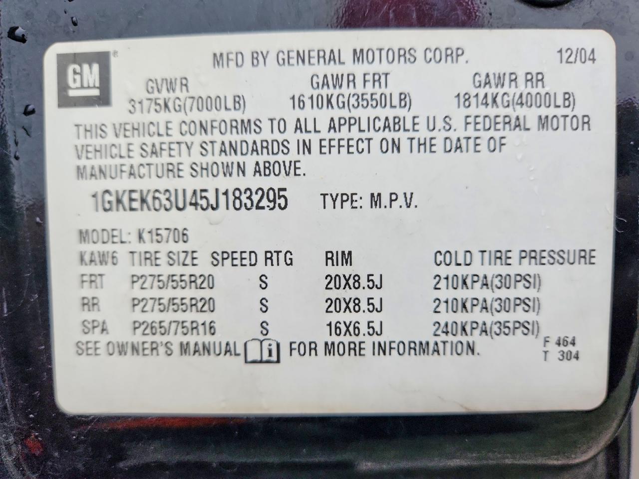2005 GMC YUKON