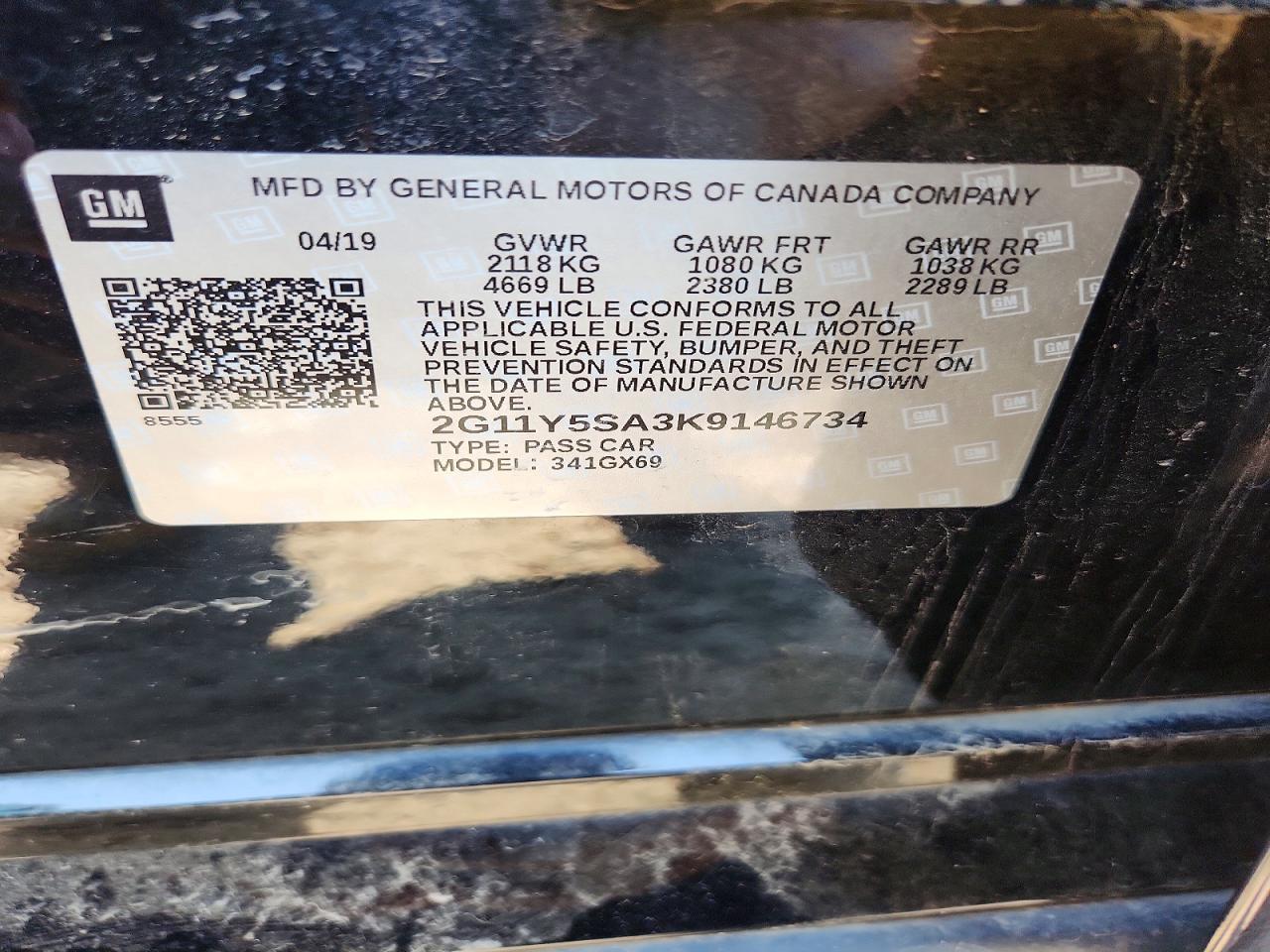 2019 CHEVROLET IMPALA