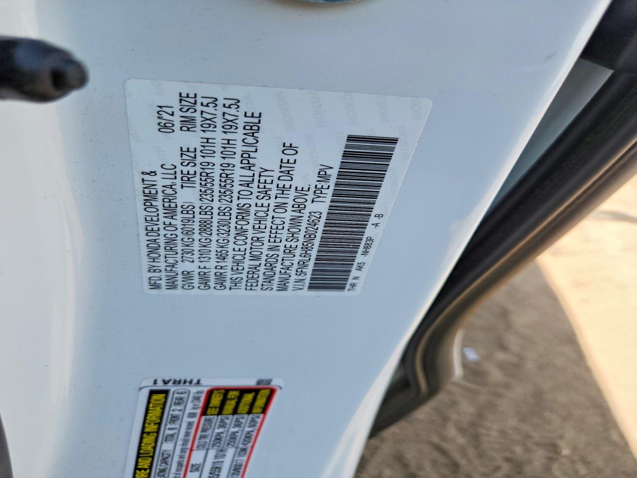 2022 HONDA ODYSSEY