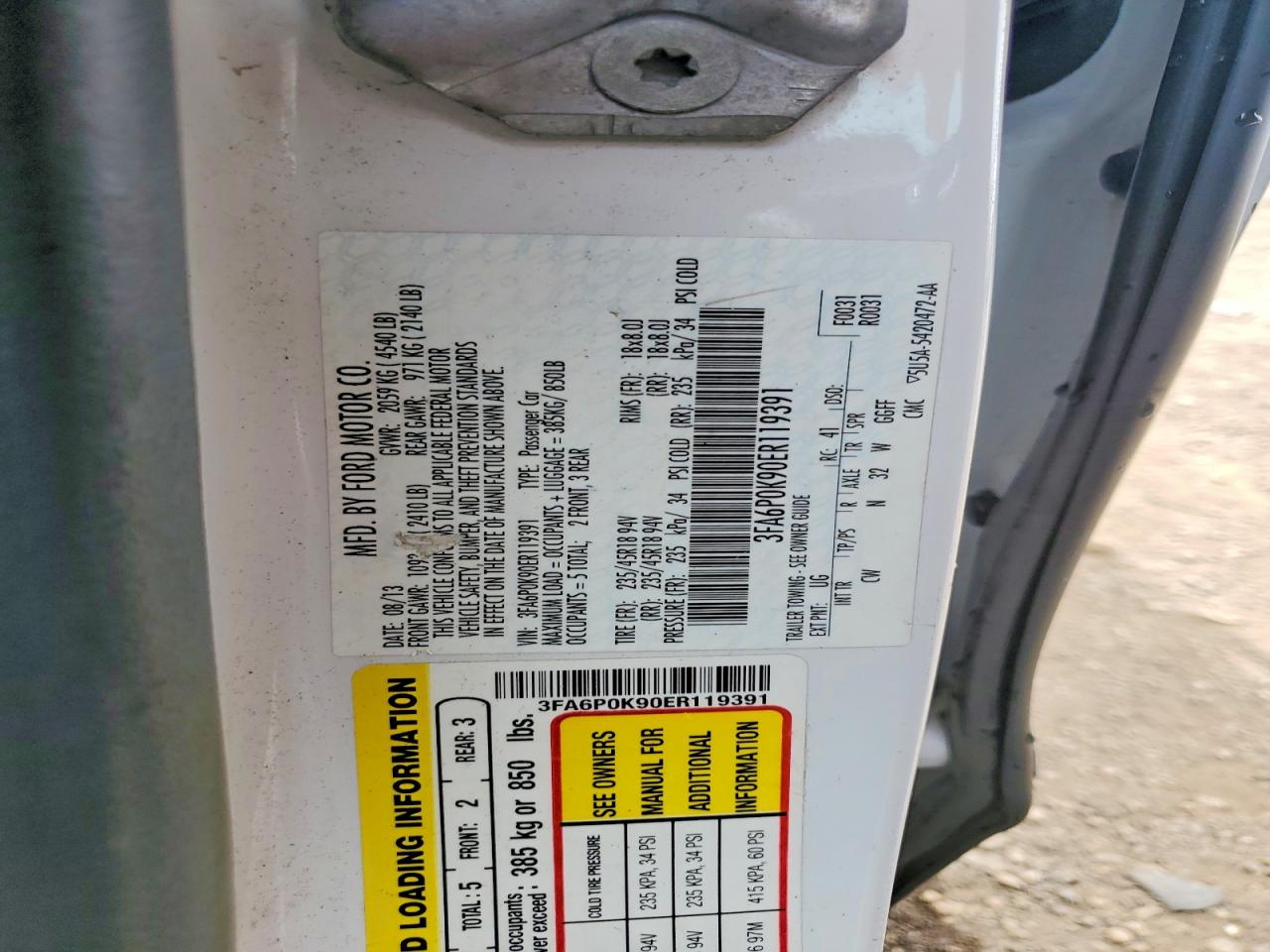 2014 FORD FUSION