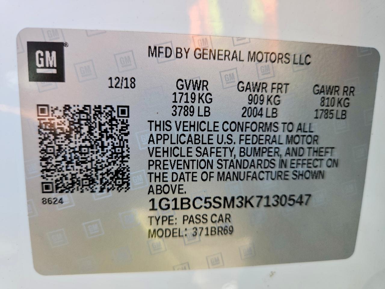 2019 CHEVROLET CRUZE