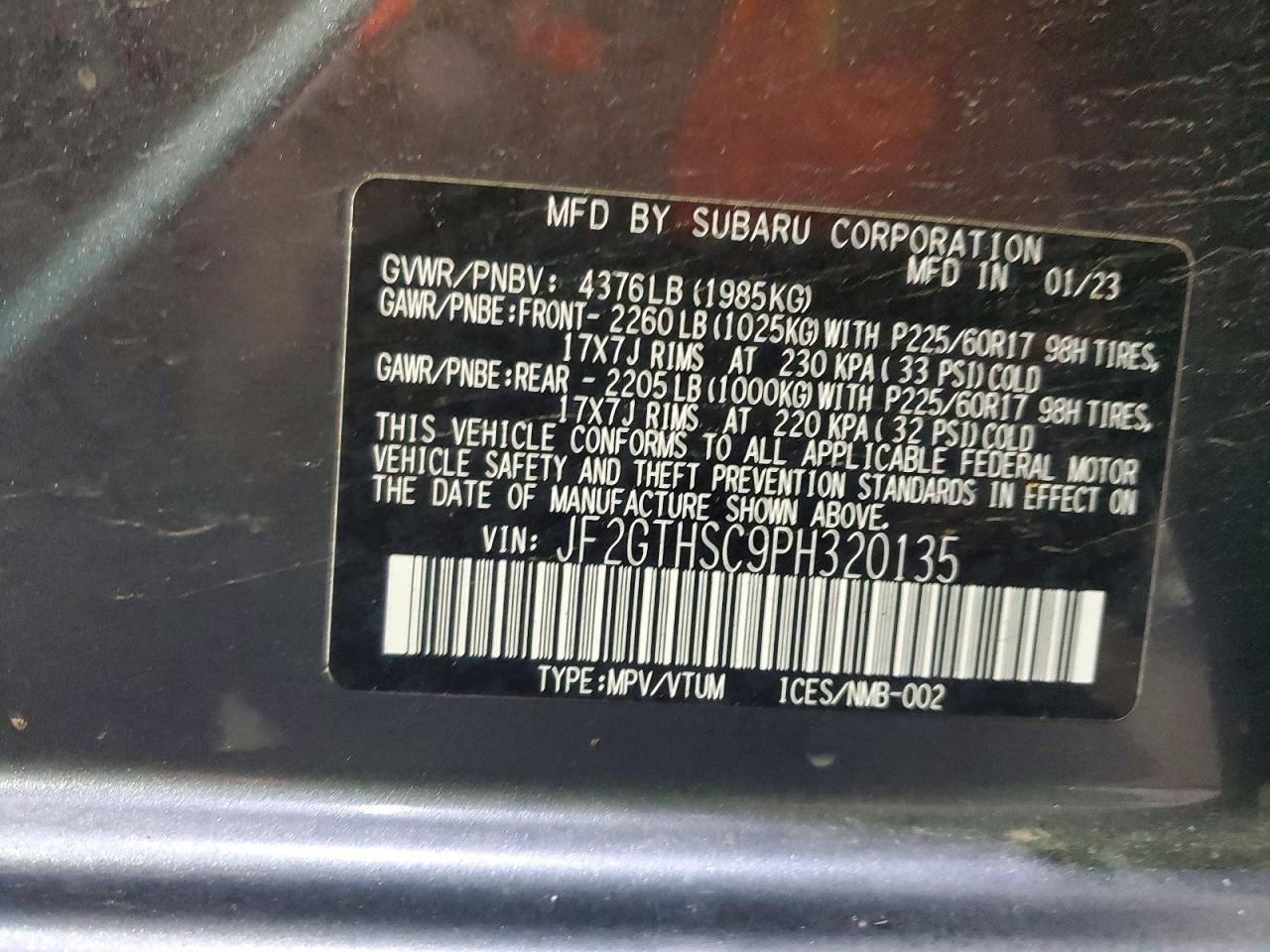 2023 SUBARU CROSSTREK