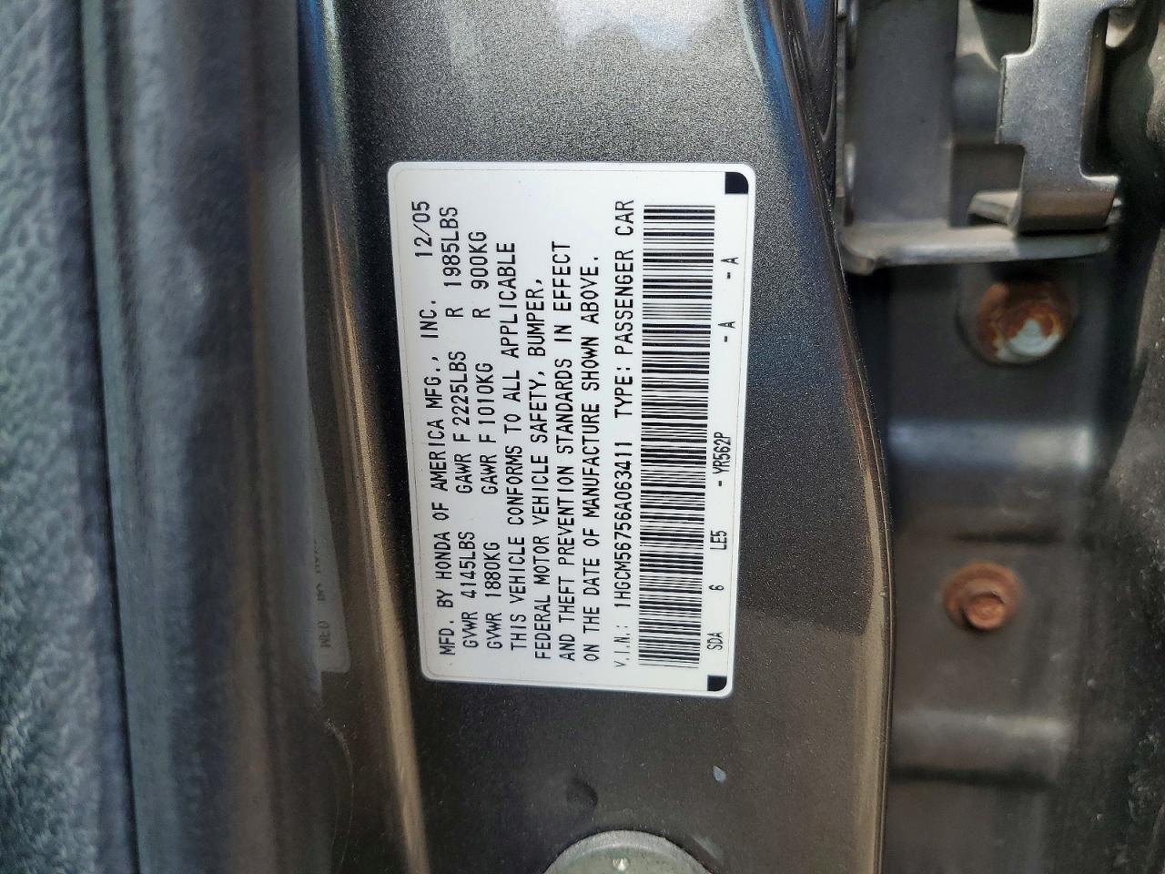 2006 HONDA ACCORD
