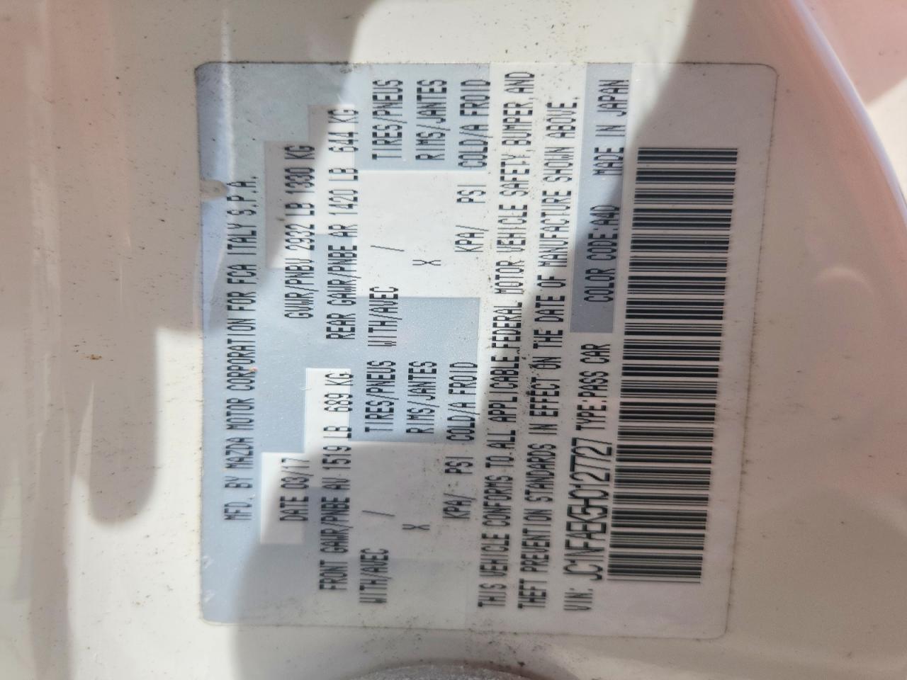 2017 FIAT ALL OTHER