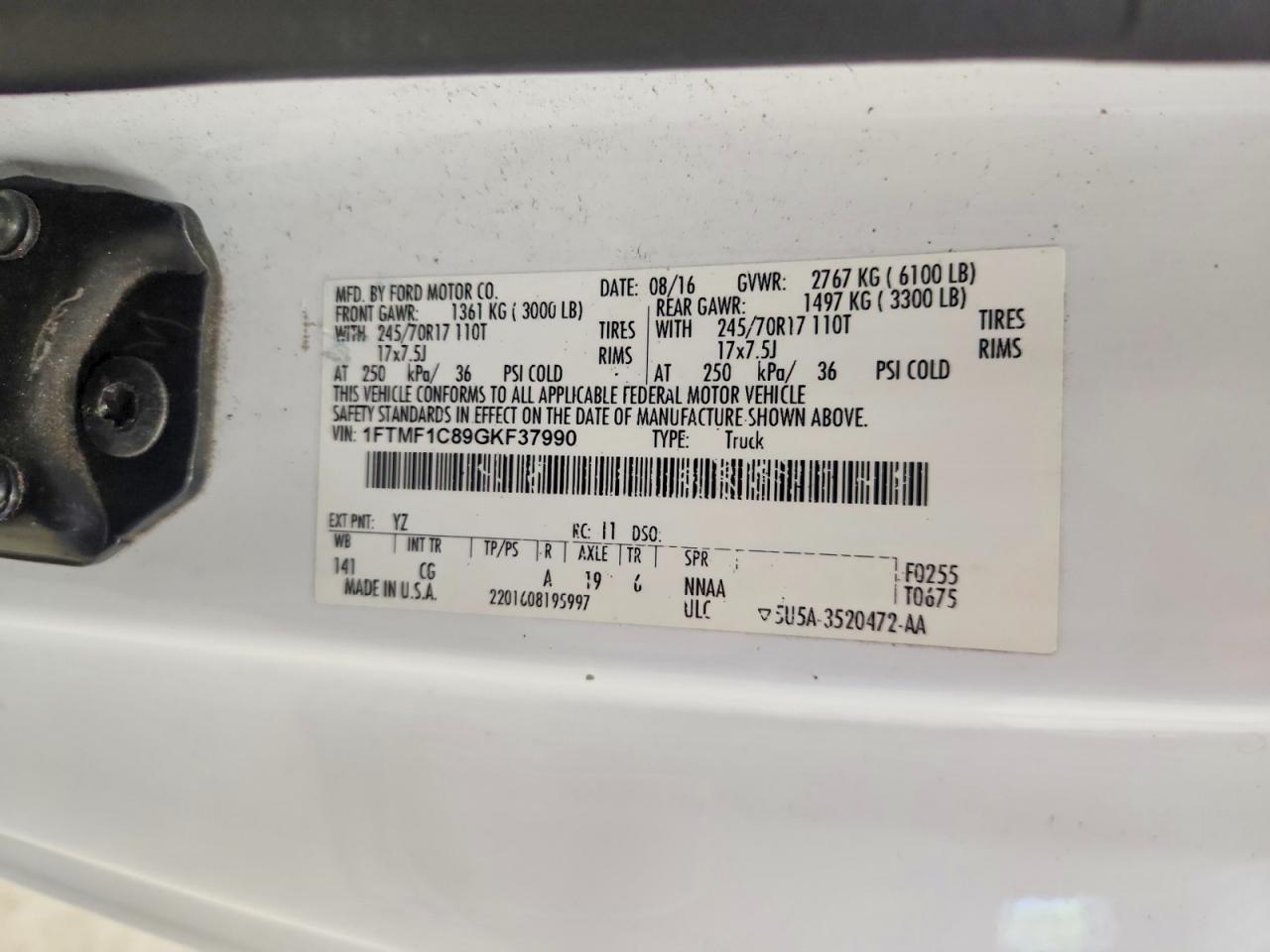2016 FORD F150