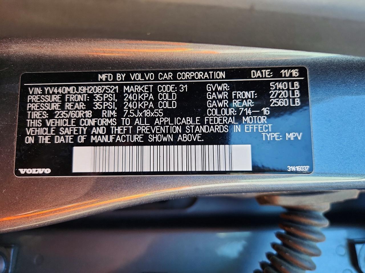 2017 VOLV XC60