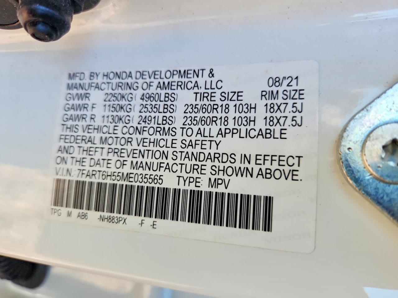 2021 HONDA CRV