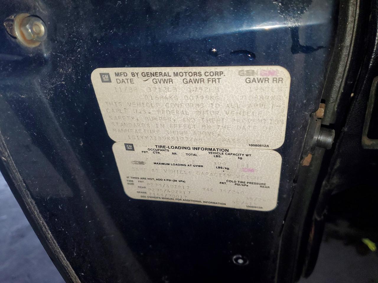 1989 CHEVROLET CORVETTE