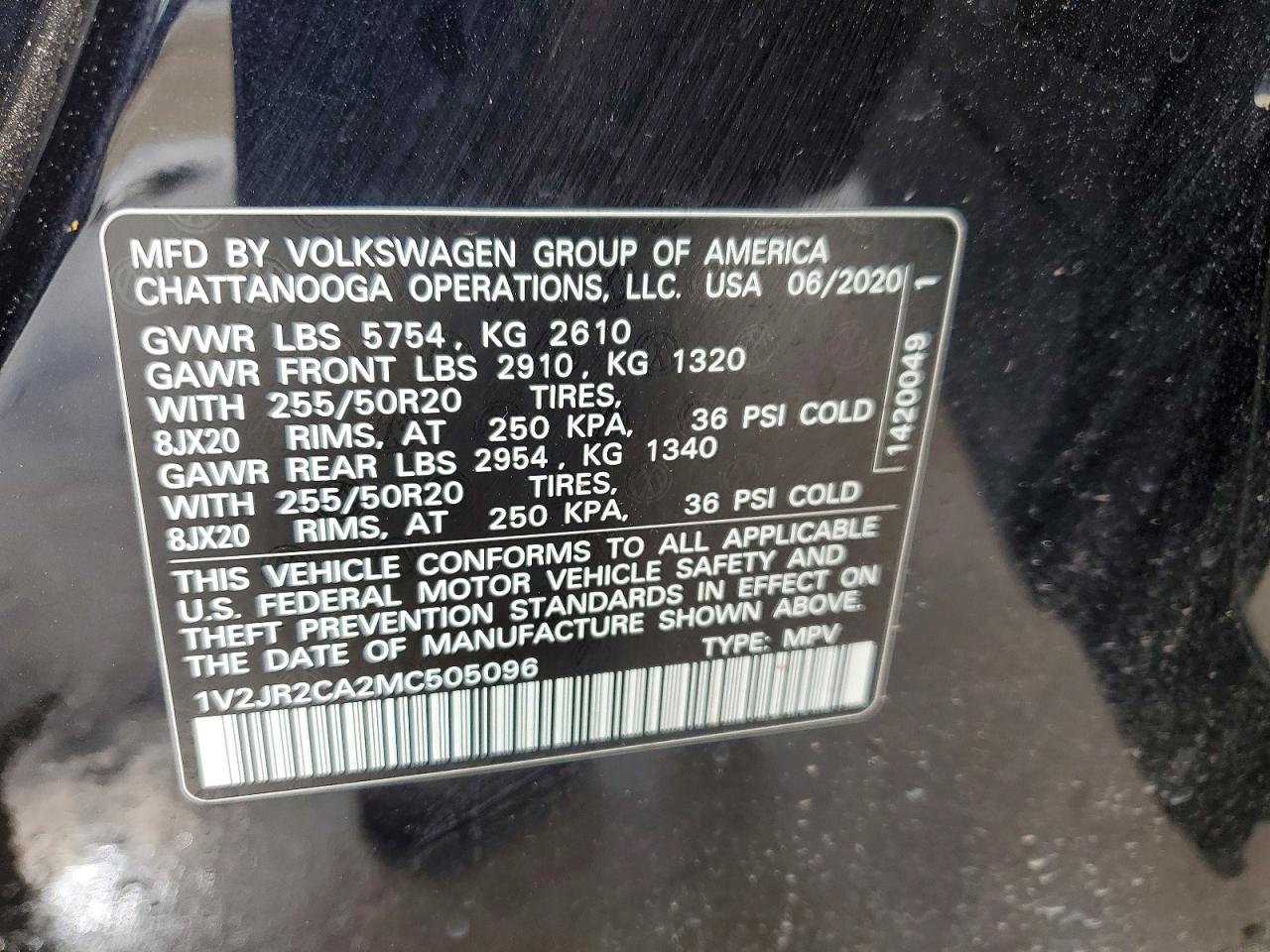 2021 VOLKSWAGEN ATLAS