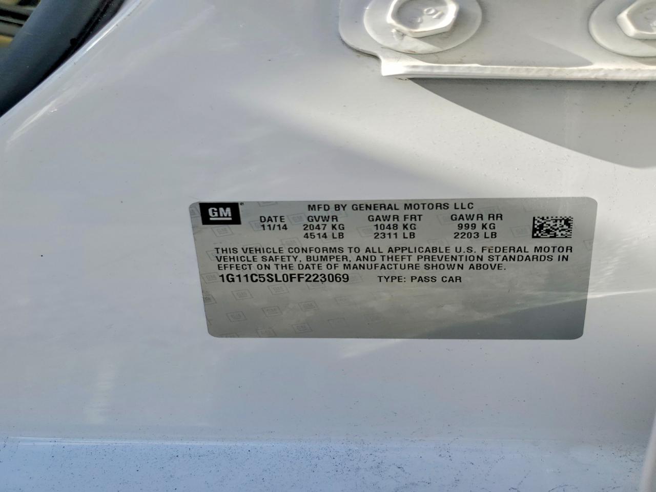 2015 CHEVROLET MALIBU