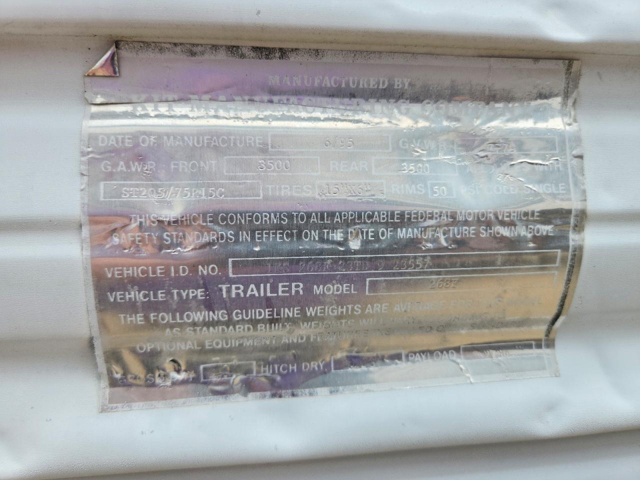1996 SPORTSMEN TRAVEL TRL