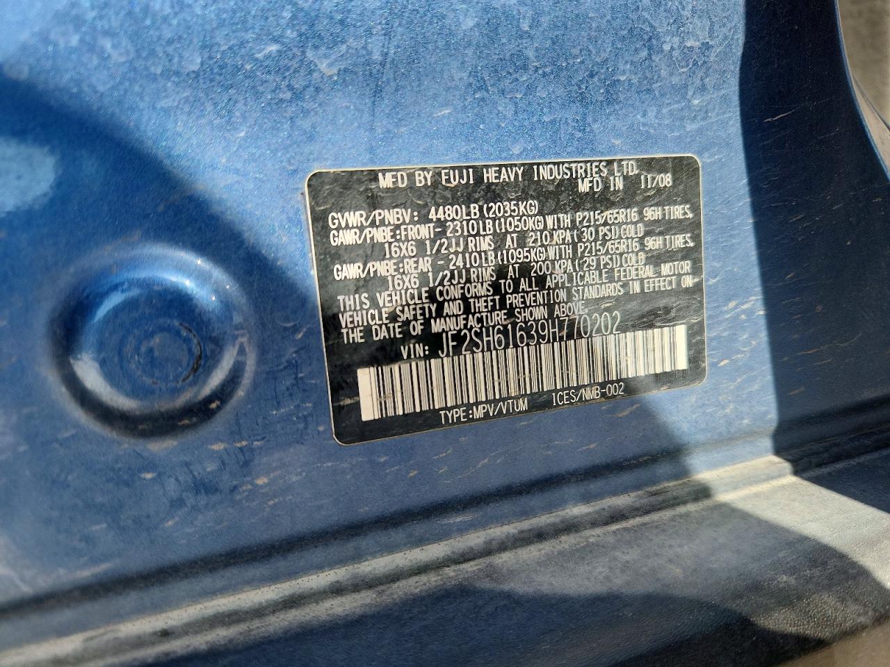 2009 SUBARU FORESTER