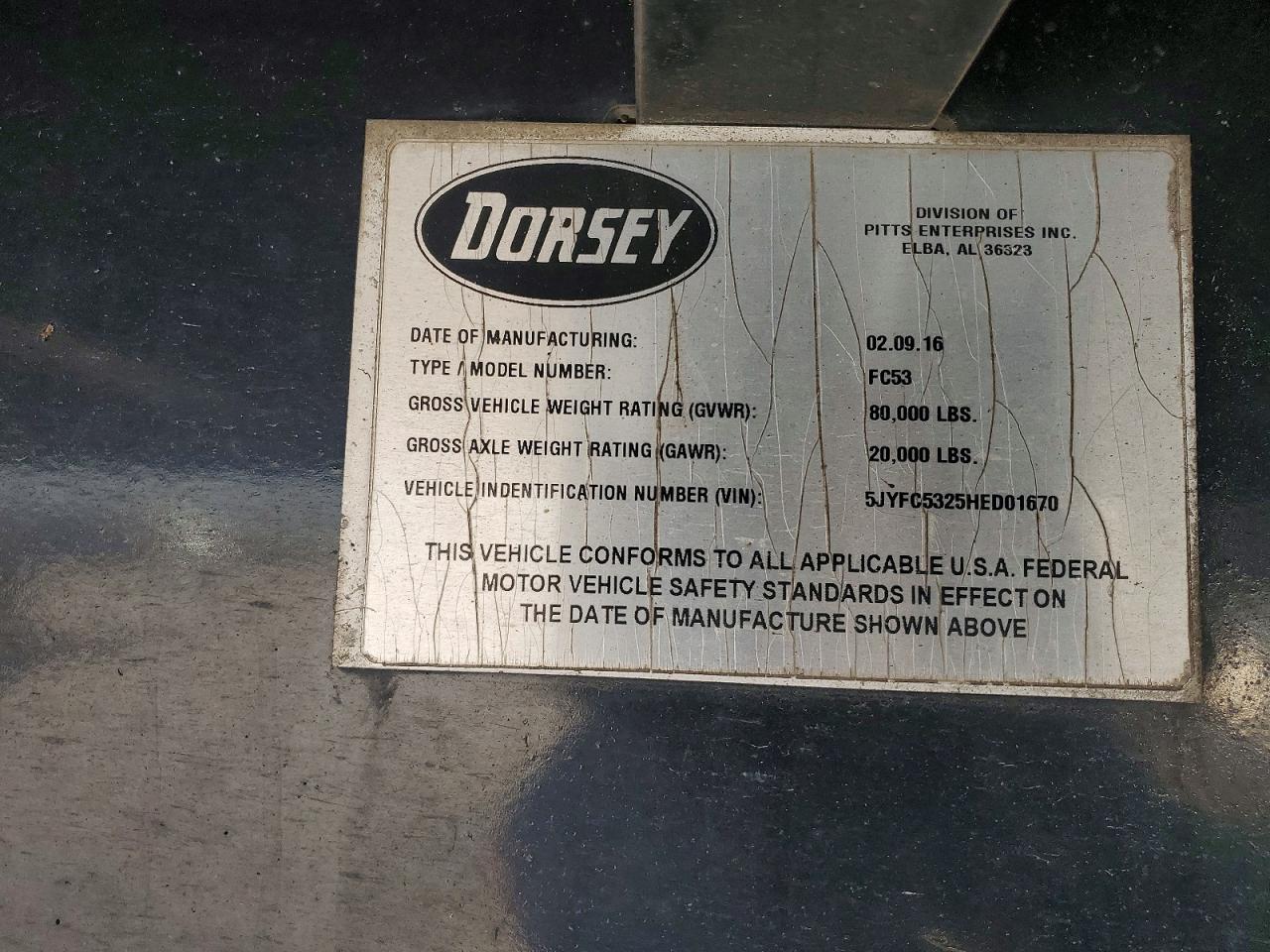 2017 DORSEY FST
