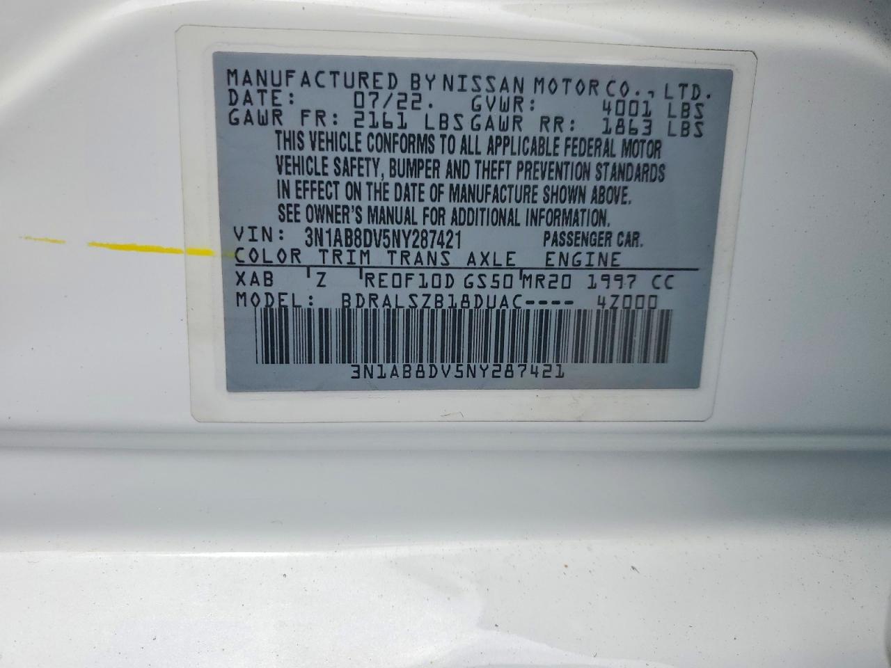 2022 NISSAN SENTRA