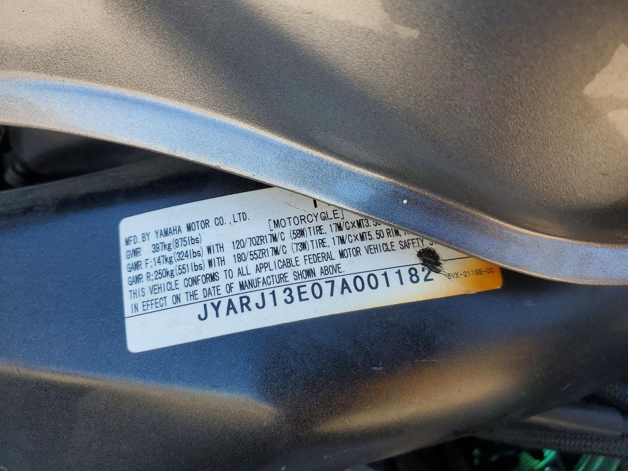 2007 YAMAHA FZ600-800