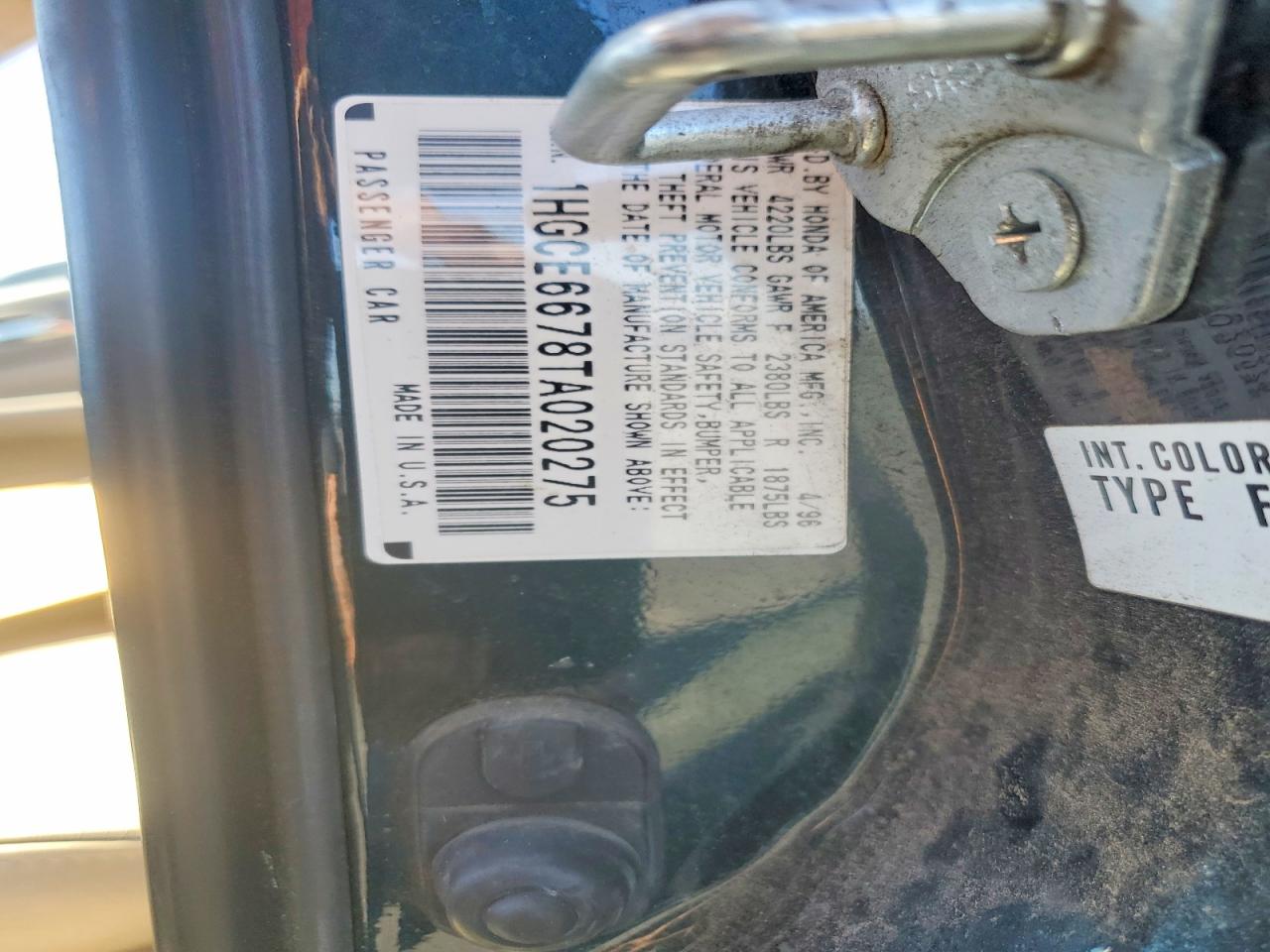 1996 HONDA ACCORD
