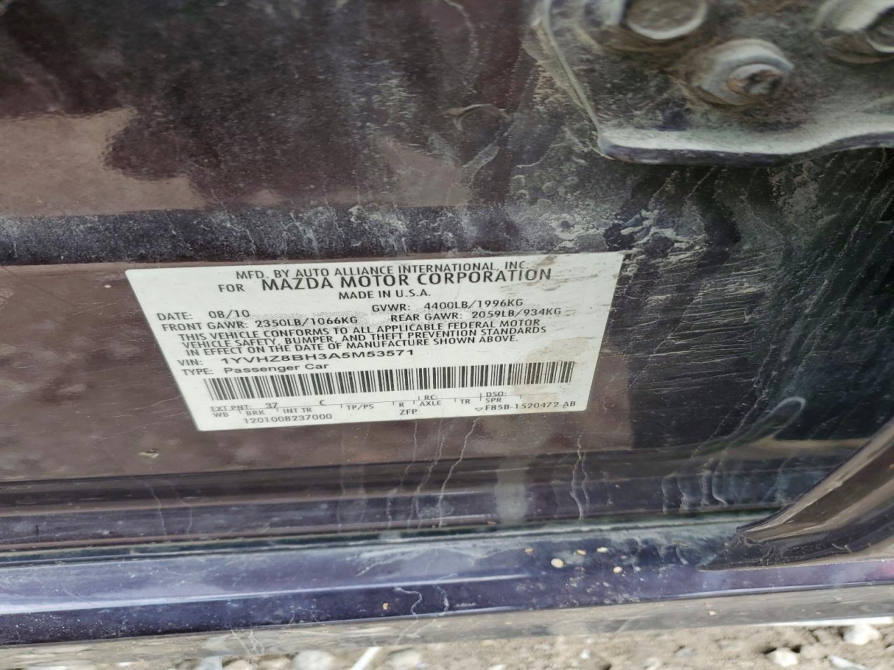 2010 MAZDA 6