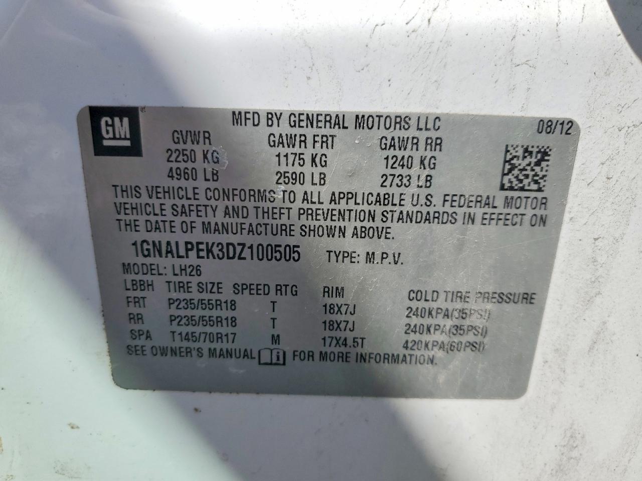 2013 CHEVROLET EQUINOX