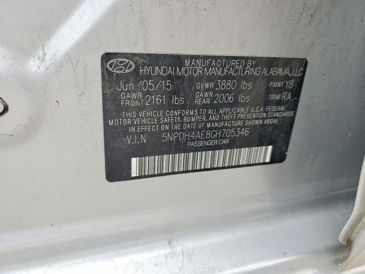 2016 HYUNDAI ELANTRA