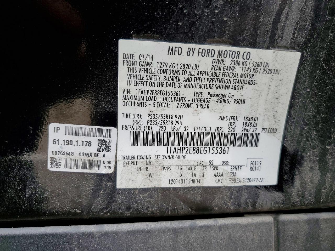 2014 FORD TAURUS
