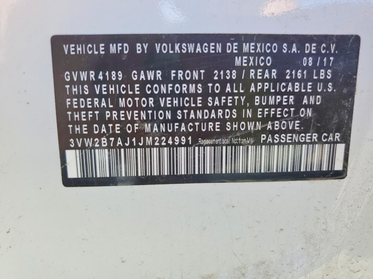 2018 VOLKSWAGEN JETTA