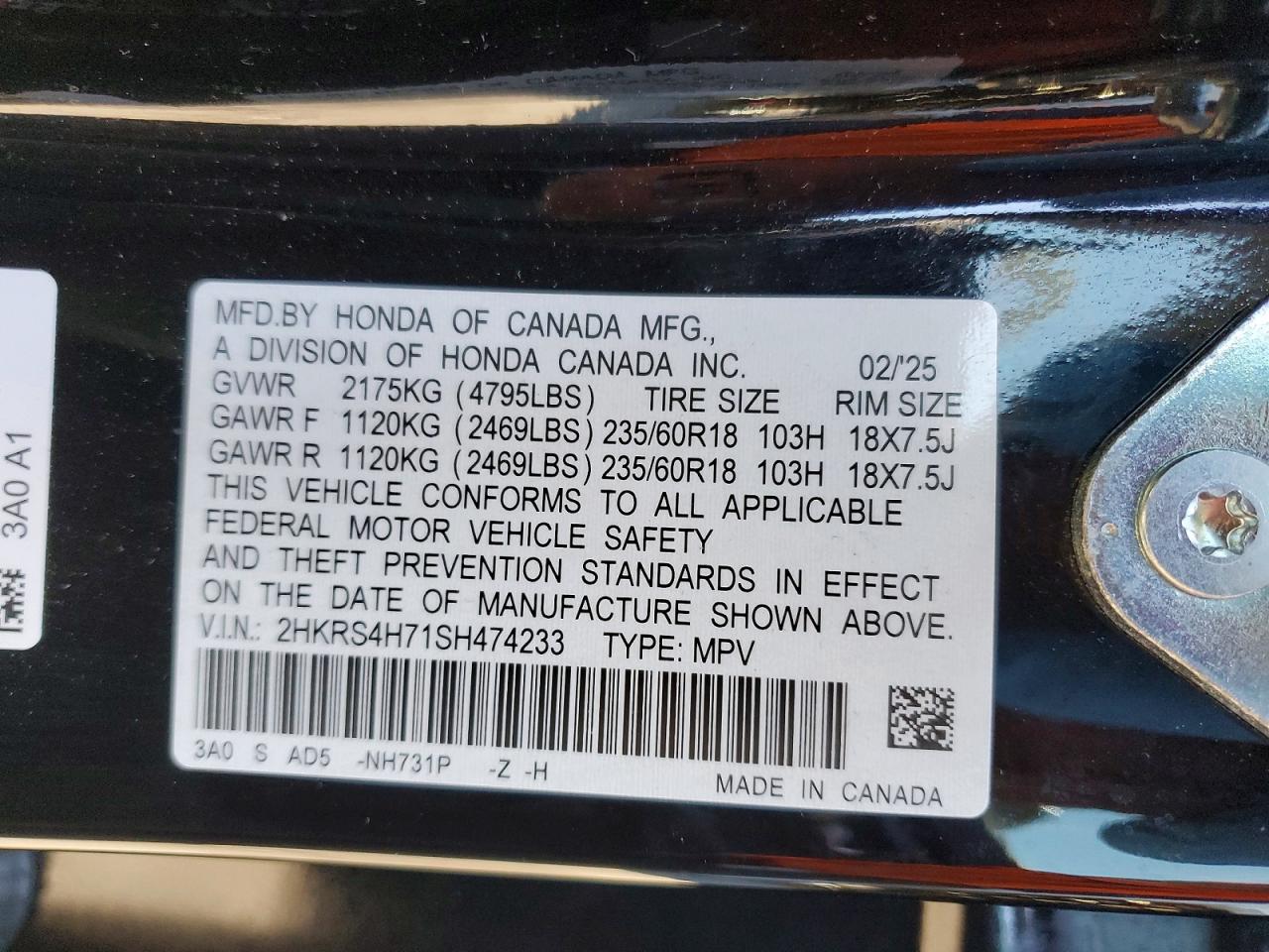 2025 HONDA CRV