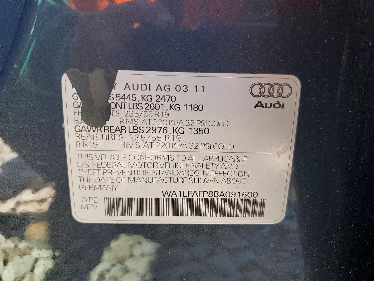 2011 AUDI Q5