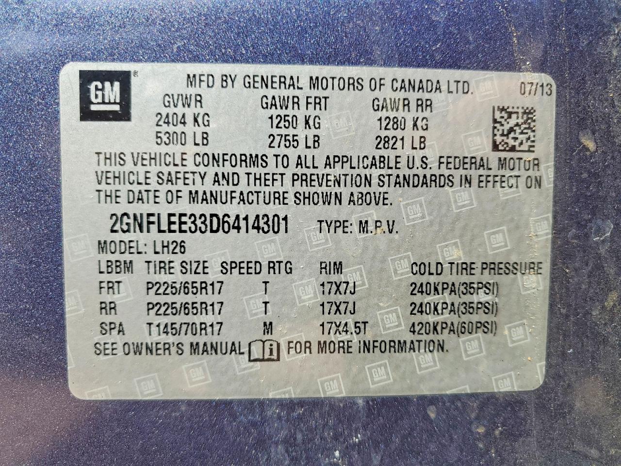 2013 CHEVROLET EQUINOX